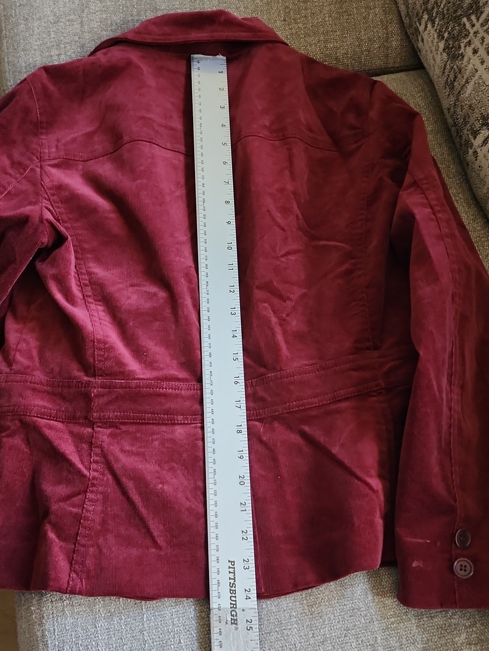 J. Crew Burgundy Velvet Blazer Women's Single Button Tailored Jacket - Picture 6 of 8